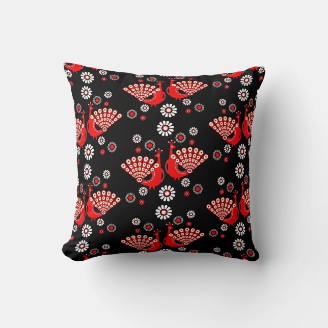  Pheasants Peacock Art Cushion (Front)