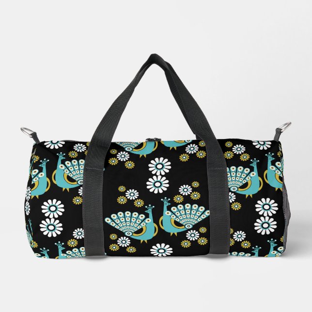  Pheasants Peacock Art Duffle Bag (Front)