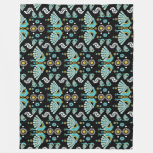 Pheasants Peacock Art Fleece Blanket