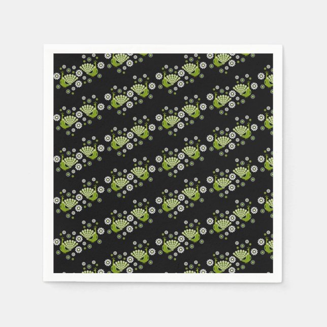  Pheasants Peacock Art Napkin (Front)