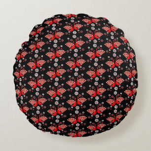 Pheasants Peacock Art Round Cushion