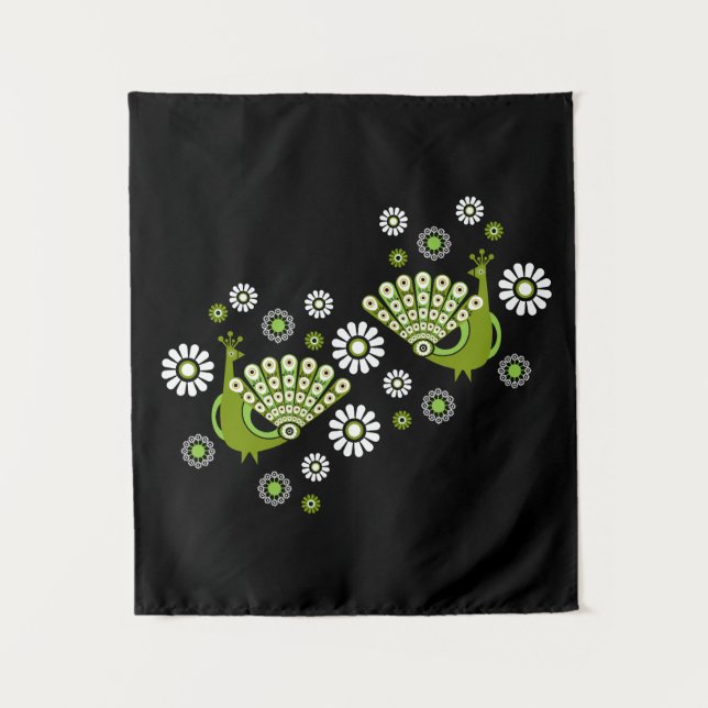  Pheasants Peacock Art Tapestry (Front)