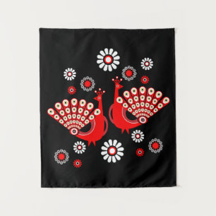 Pheasants Peacock Art Tapestry