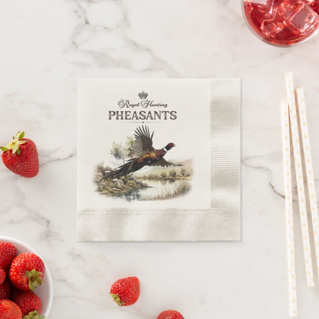 Pheasants, Royal Hunting Napkin (Insitu)