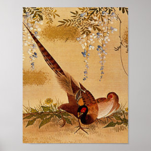 Pheasants Under the Glycines_The Orient Poster
