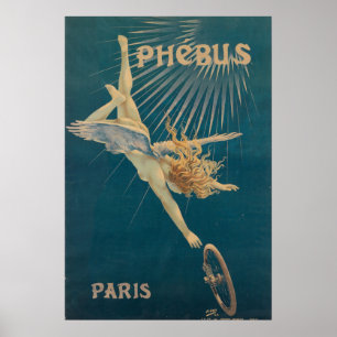 Phebus Vintage French Nouveau Bicycle France Poster