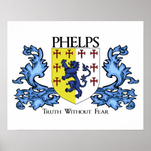 Phelps Family Coat of Arms Poster