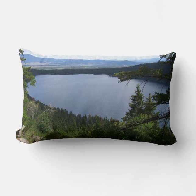 Phelps Lake I at Grand Teton National Park Lumbar Cushion (Front)