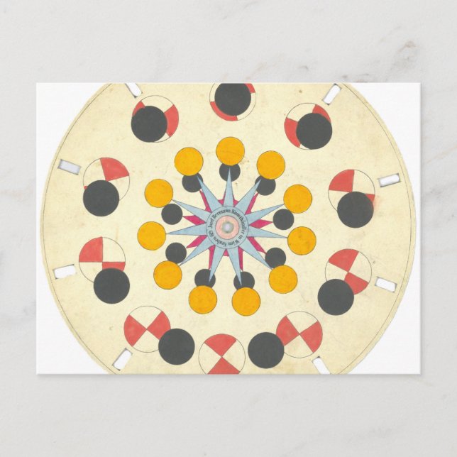 Phenakistiscope Disc Vintage Postcard (Front)