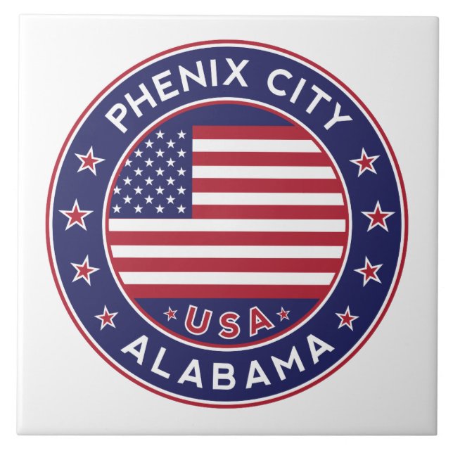 Phenix, Alabama Ceramic Tile (Front)