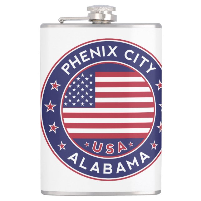 Phenix, Alabama Hip Flask (Front)