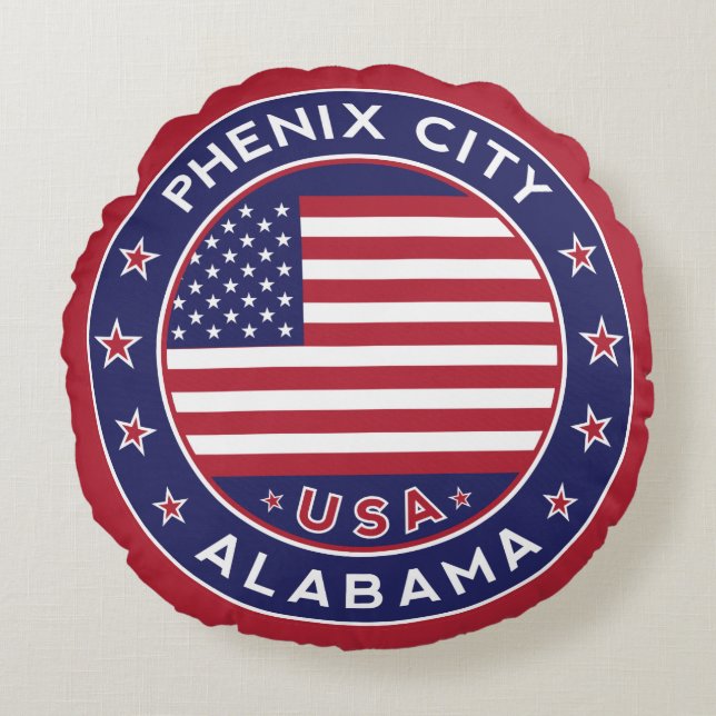 Phenix, Alabama Round Cushion (Front)