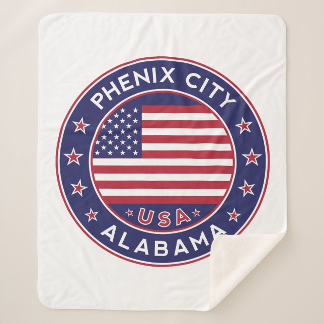 Phenix, Alabama Sherpa Blanket (Front)