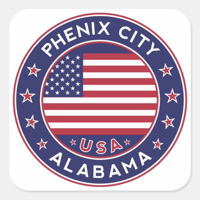 Phenix, Alabama Square Sticker (Front)