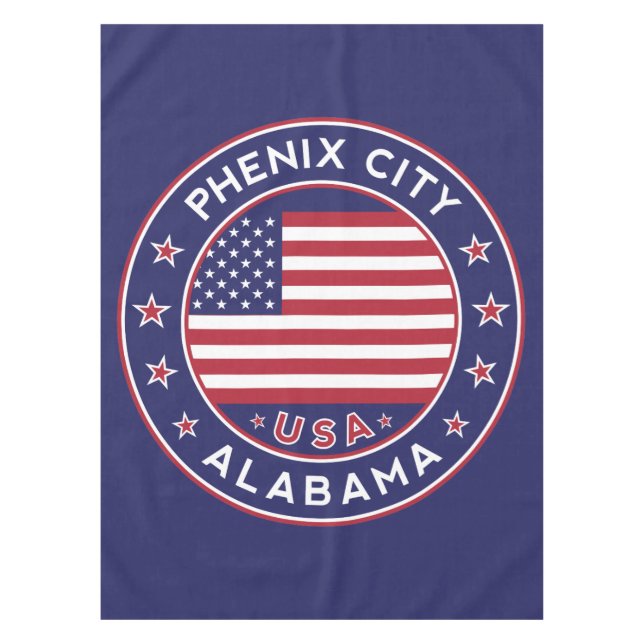 Phenix, Alabama Tablecloth (Front)