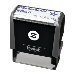 "Phenomenal Effort!" + Tutor Name Rubber Stamp