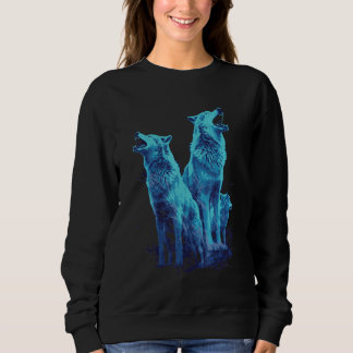 Phenomenal Howling Wolves Wolf Pack Retro Awesomen Sweatshirt