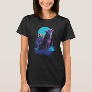 Phenomenal Howling Wolves Wolf Pack Retro Awesomen T-Shirt