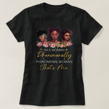 Phenomenal Woman Basic Black T Shirt