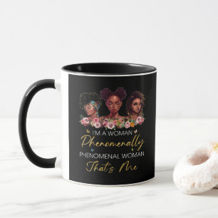 Phenomenal woman Black And White Mug