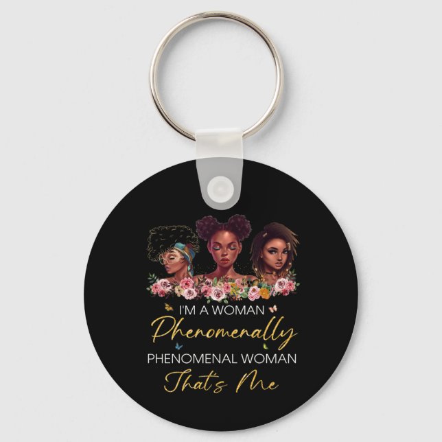 Phenomenal Woman Double Sided Keychain (Front)