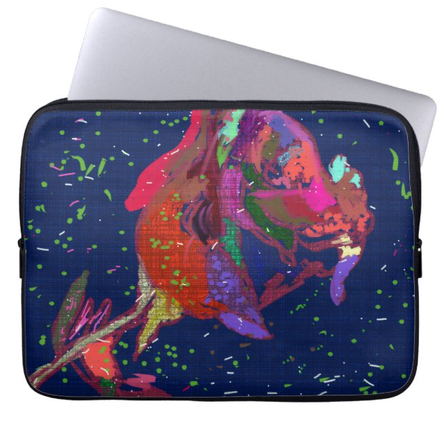 Phenomenally Coloured Flower  Laptop Sleeve (Front)