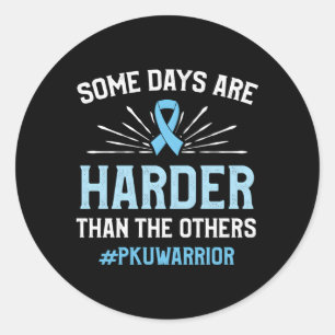 Phenylketonuria Pku Strong Warrior Awareness Classic Round Sticker