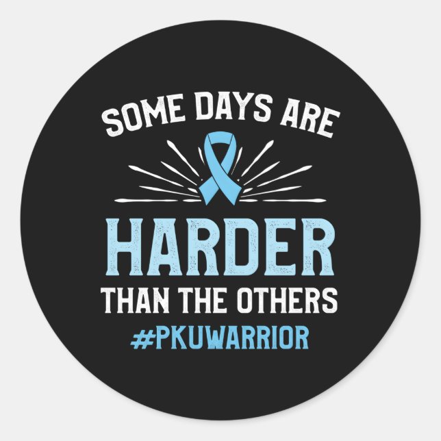 Phenylketonuria Pku Strong Warrior Awareness Classic Round Sticker (Front)