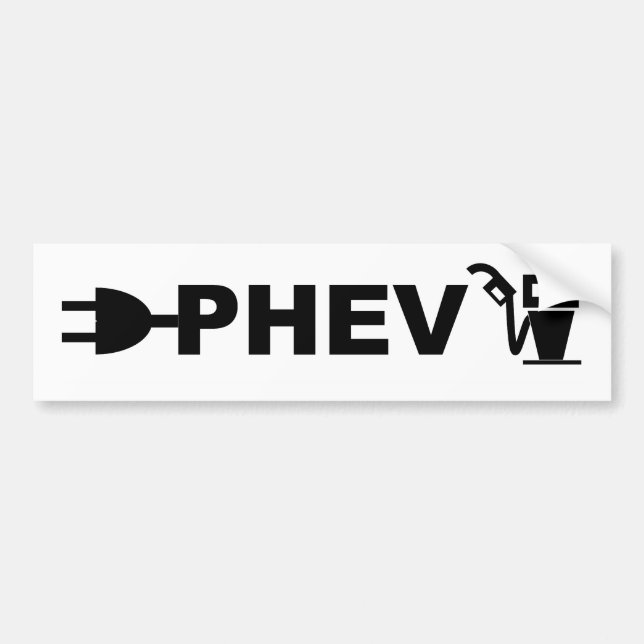 PHEV plug and pump Bumper Sticker (Front)