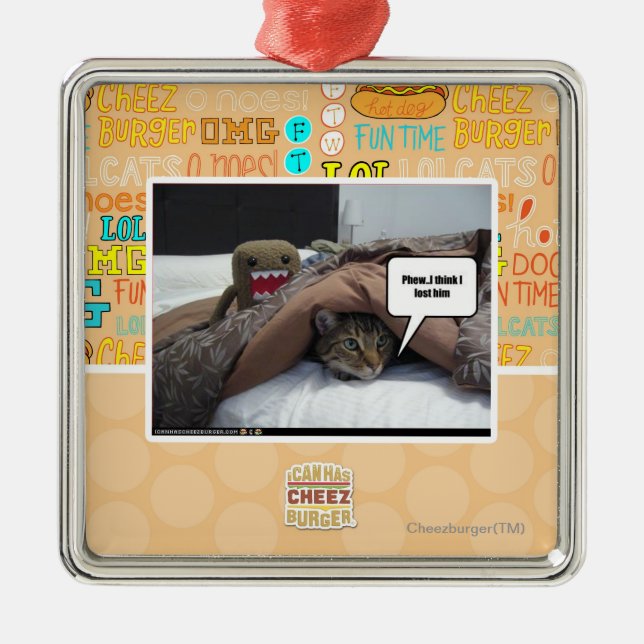 Phew I think I lost him Metal Ornament (Front)