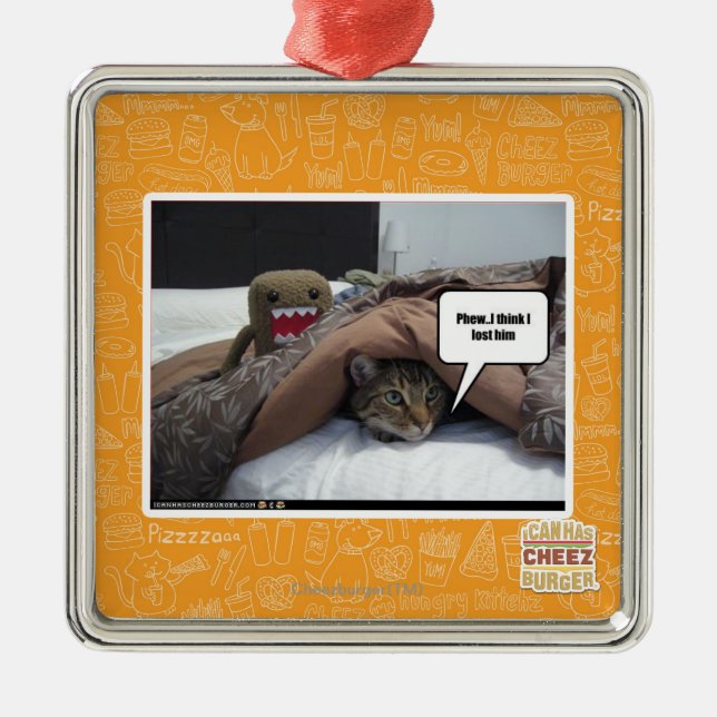 Phew I think I lost him Metal Tree Decoration (Front)