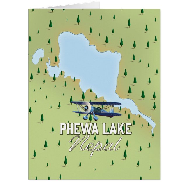 Phewa Lake Nepal travel map (Front)