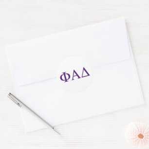 Phi Alpha Delta Greek Letters Classic Round Sticker