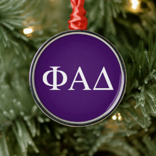 Phi Alpha Delta Greek Letters Metal Ornament