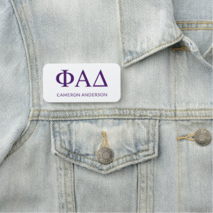 Phi Alpha Delta Greek Letters Name Tag