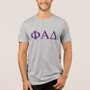 Phi Alpha Delta Greek Letters Tri-Blend Shirt
