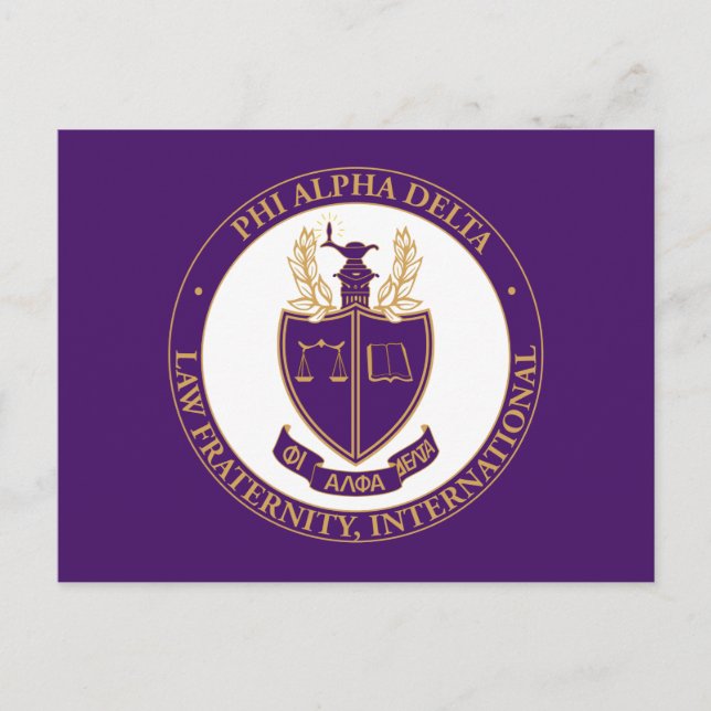 Phi Alpha Delta Logo Postcard (Front)