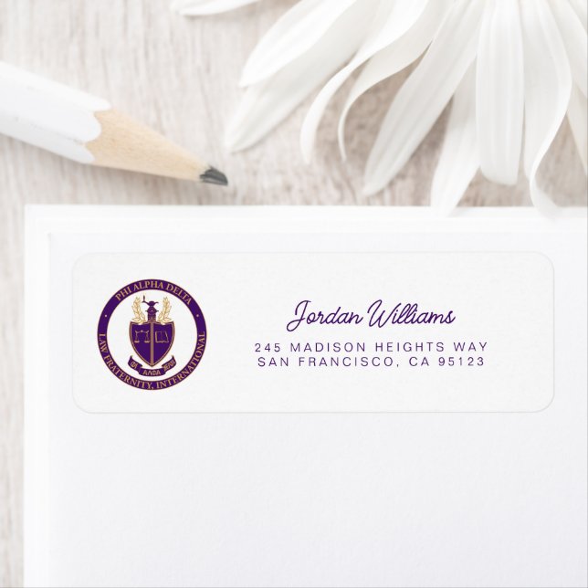Phi Alpha Delta Logo Return Address Label (Insitu)