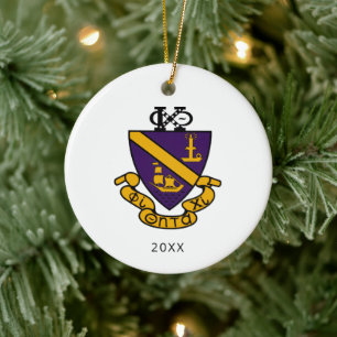 Phi Chi Theta Colour Crest Ceramic Ornament