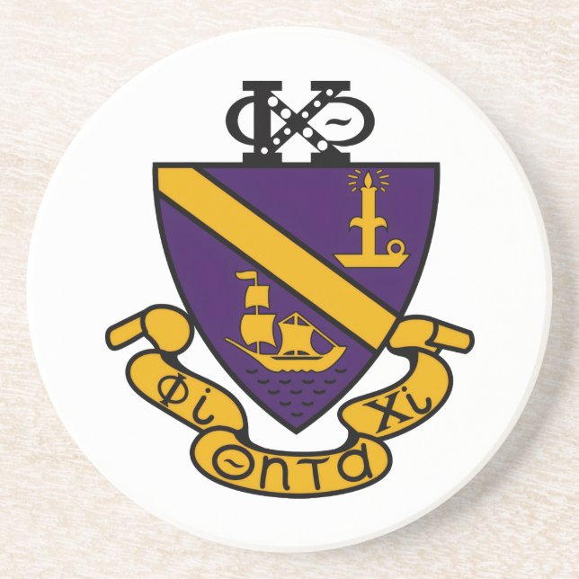 Phi Chi Theta | Colour Crest Coaster (Front)