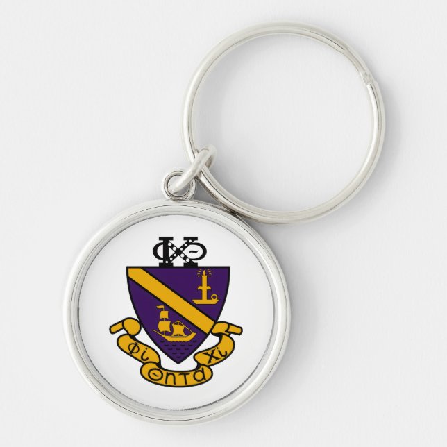 Phi Chi Theta | Colour Crest Key Ring (Front)