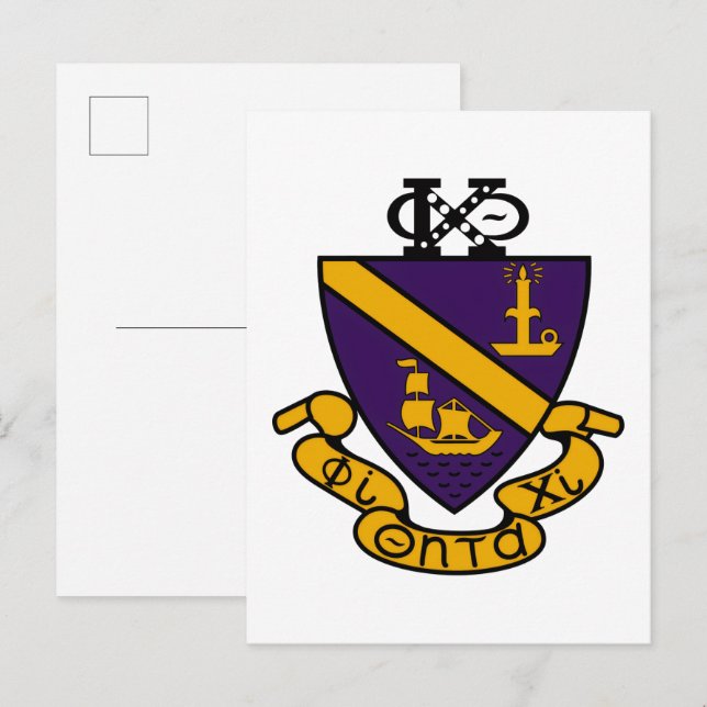 Phi Chi Theta | Colour Crest Postcard (Front/Back)