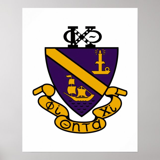 Phi Chi Theta | Colour Crest Poster (Front)