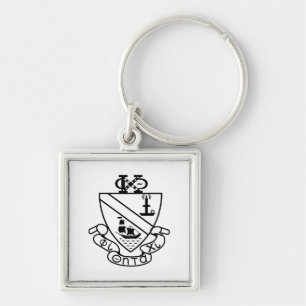 Phi Chi Theta Crest   B&W Key Ring