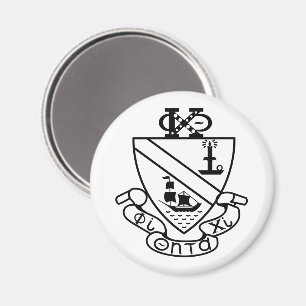 Phi Chi Theta Crest B&W Magnet