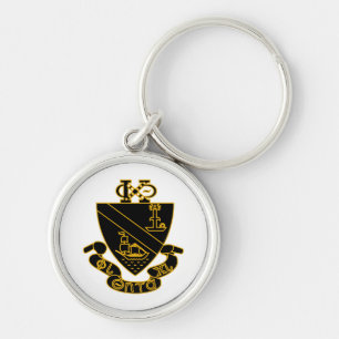 Phi Chi Theta Crest Gold and Black Key Ring