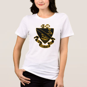 Phi Chi Theta Crest Gold and Black Tri-Blend Shirt