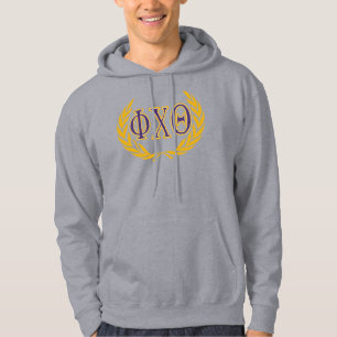 Phi Chi Theta Greek with Wreath Hoodie