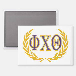 Phi Chi Theta Greek with Wreath Magnet