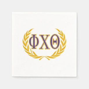 Phi Chi Theta Greek with Wreath Napkin